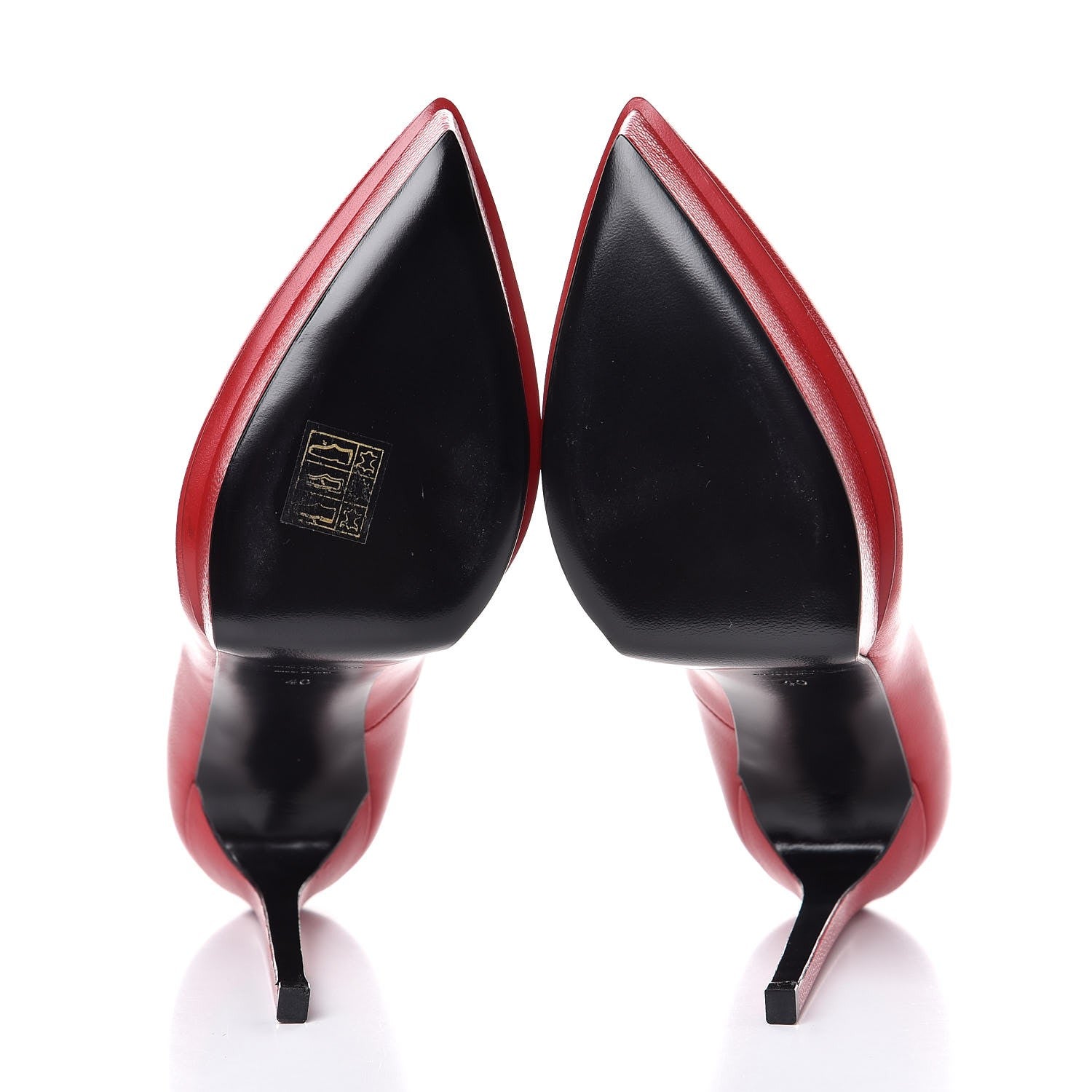 Saint Laurent Pebbled Patent Calfskin Janis 105 Platform Pumps 40 New Red 5 of 9