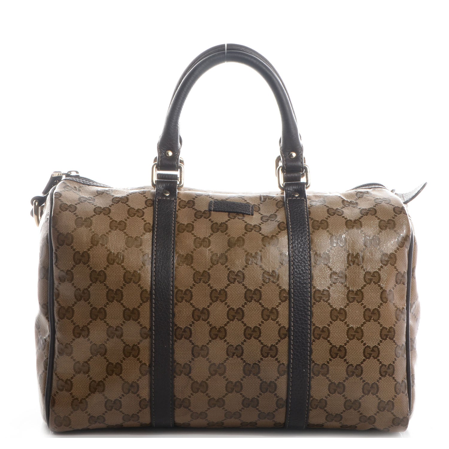 Gucci Crystal Monogram Medium Joy Boston Brown 1 of 8