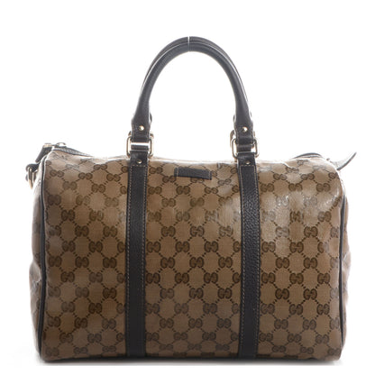 Gucci Crystal Monogram Medium Joy Boston Brown 1 of 8