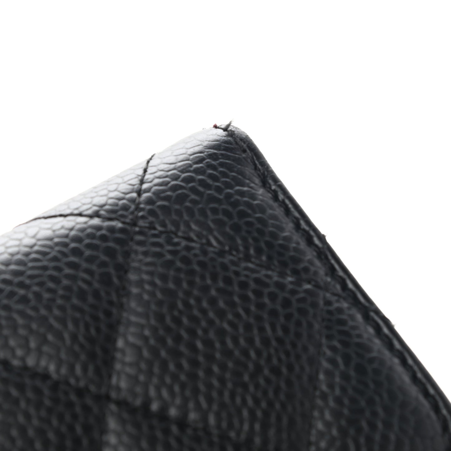 Caviar Quilted Large Flap Wallet Black