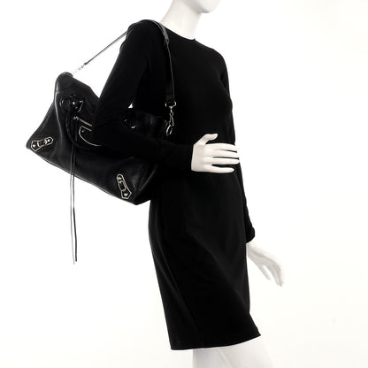 Balenciaga Chevre Silver Metallic Edge Hardware City Black 2 of 8