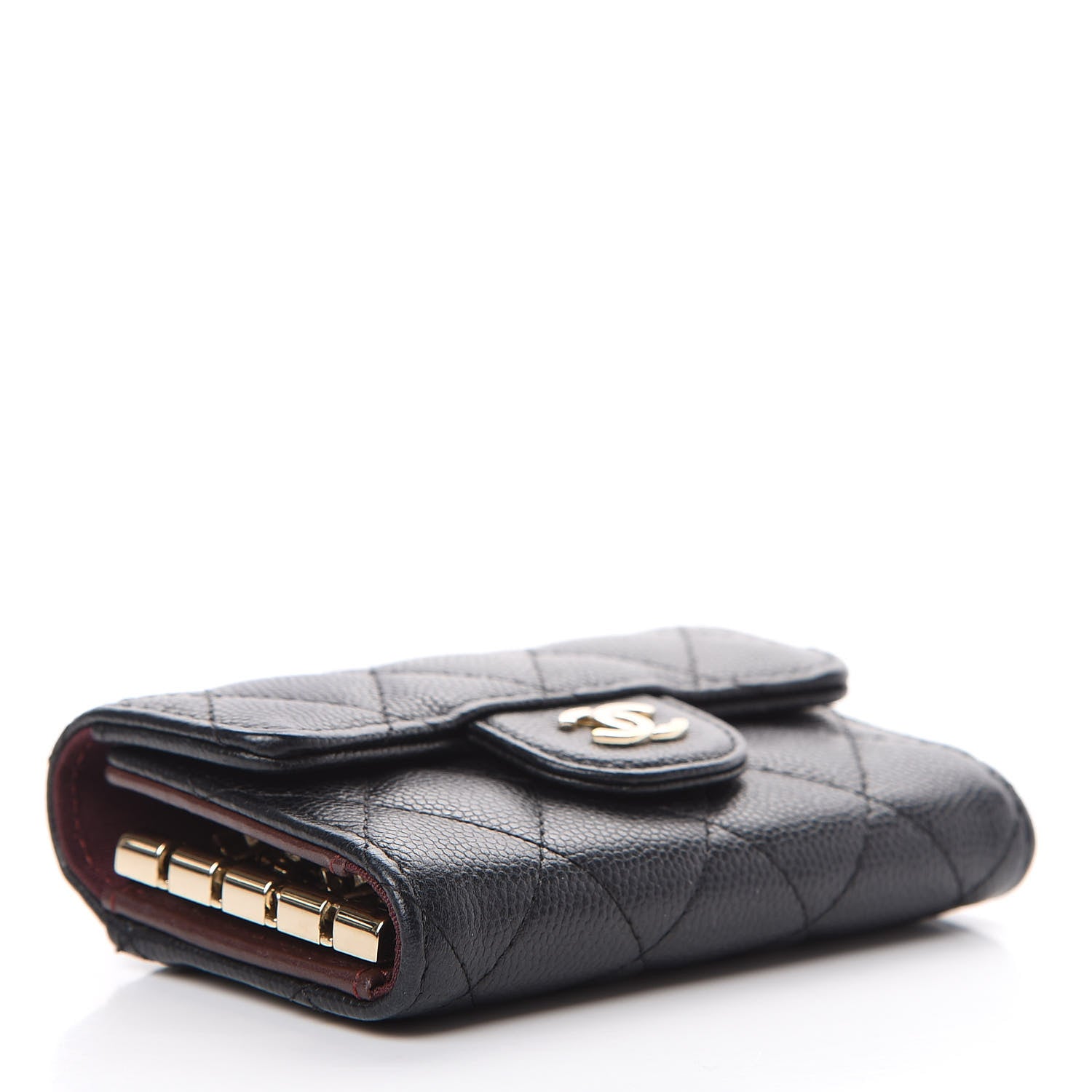 Chanel Caviar Quilted Classic 4 Key Holder Wallet Black 3 of 10