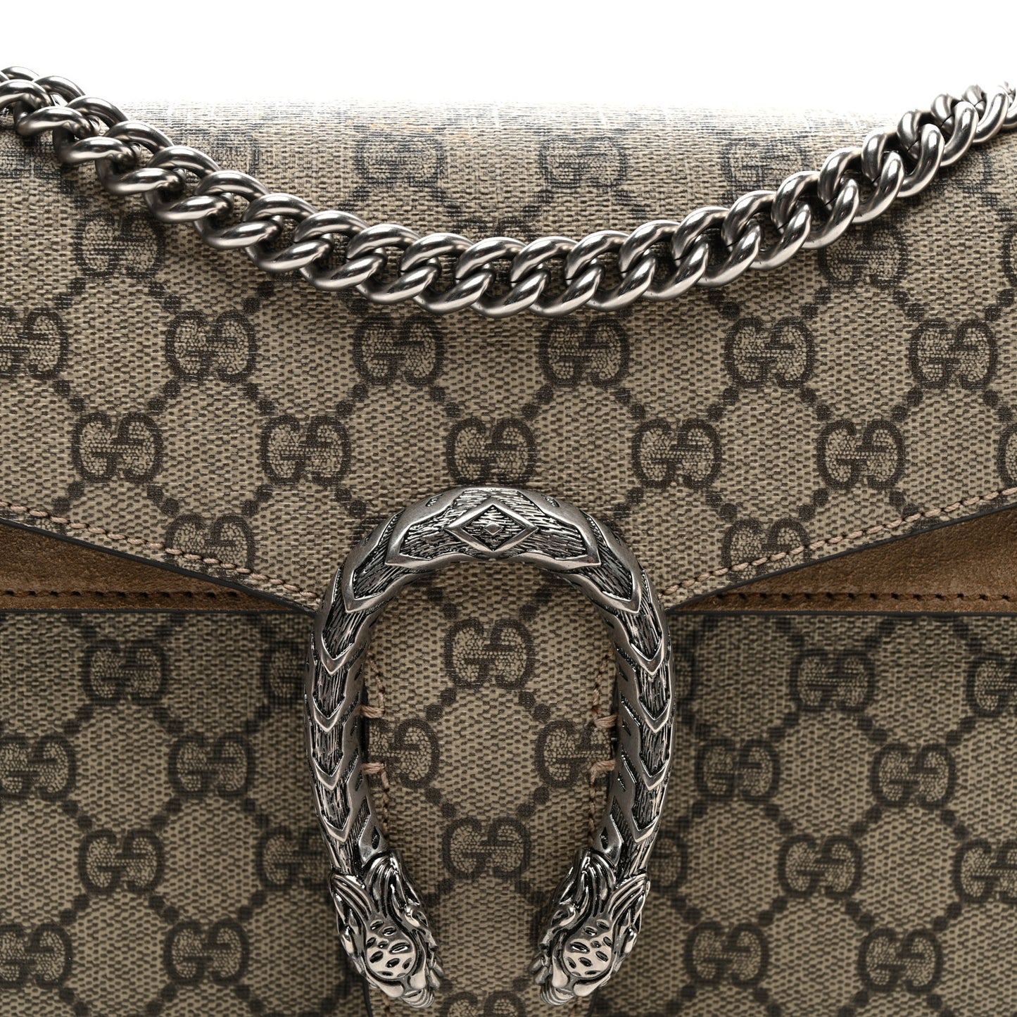 GG Supreme Monogram Small Dionysus Shoulder Bag Taupe