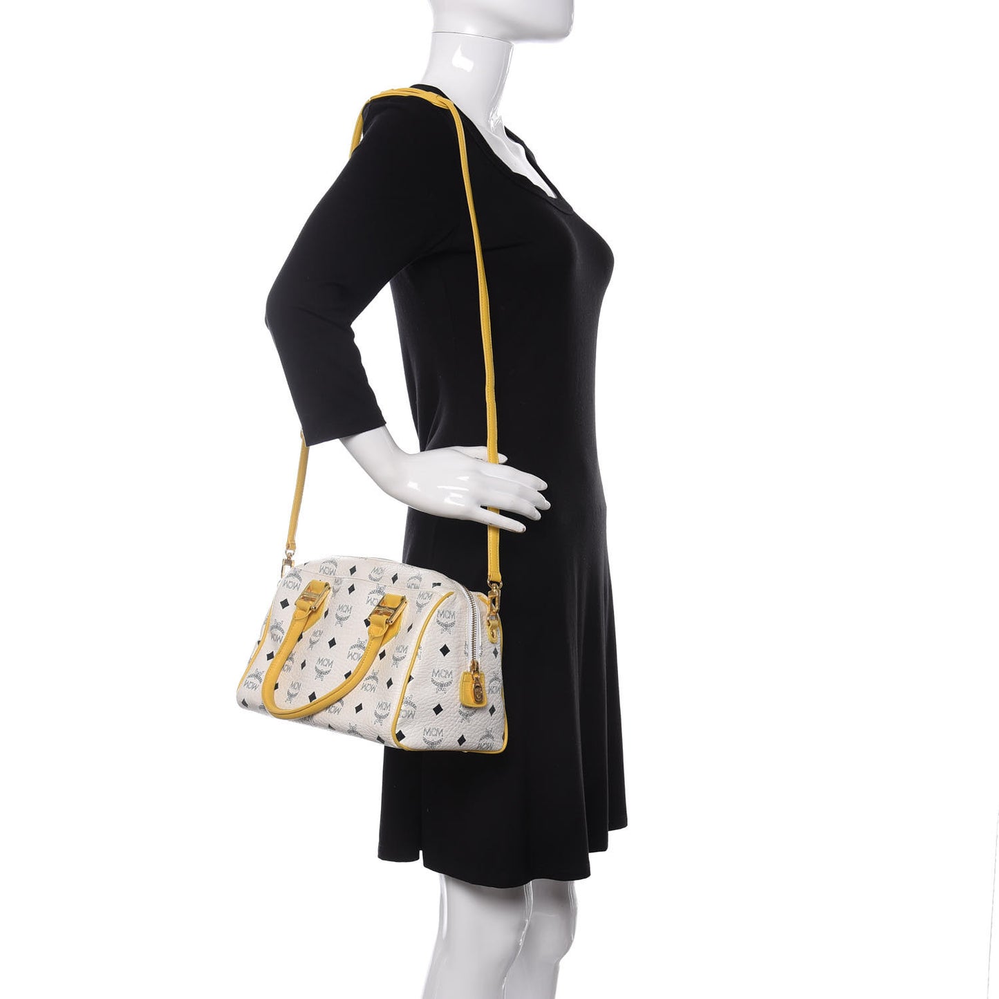 Visetos Boston Satchel White Yellow