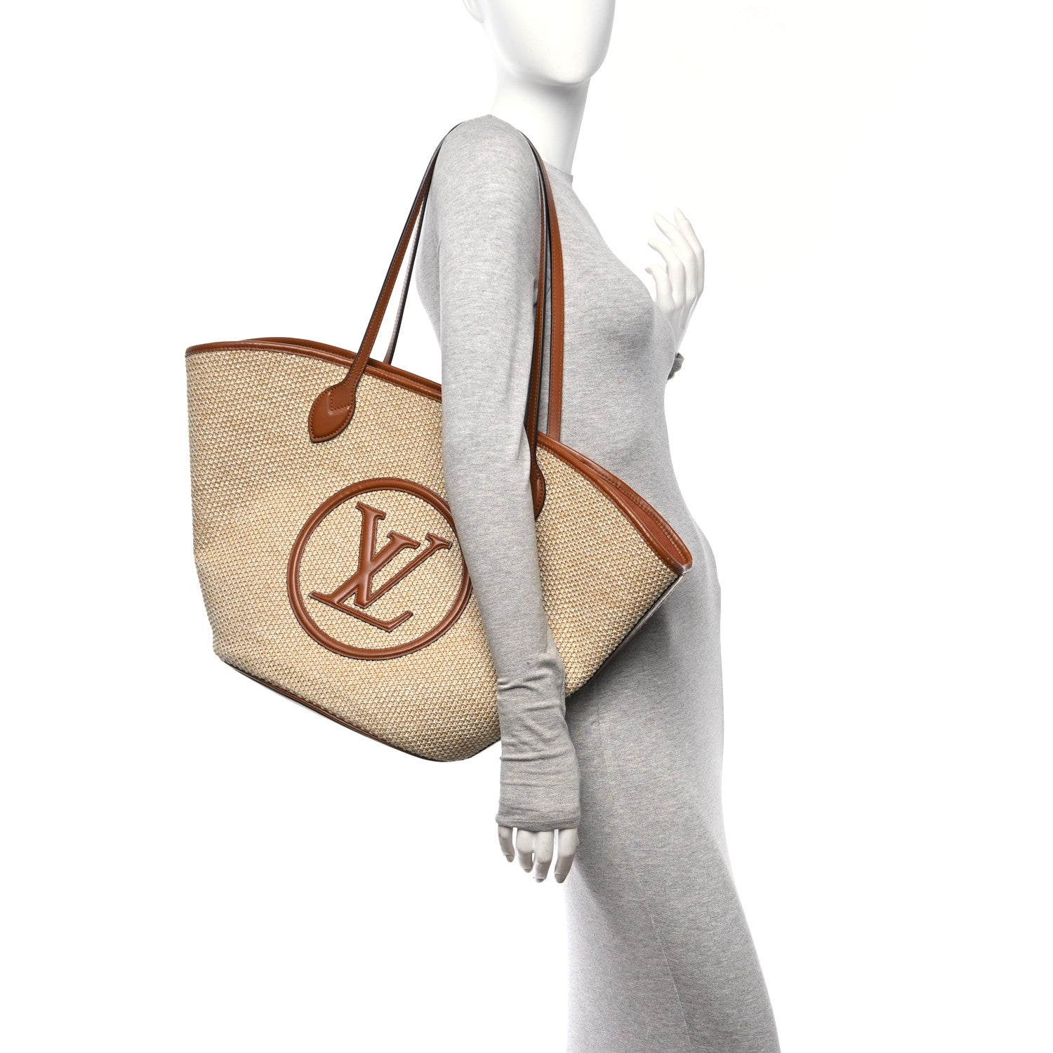 Louis Vuitton Raffia Saint Jacques Tote Caramel 2 of 10
