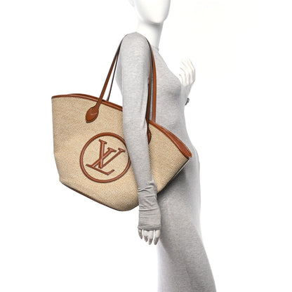 Louis Vuitton Raffia Saint Jacques Tote Caramel 2 of 10