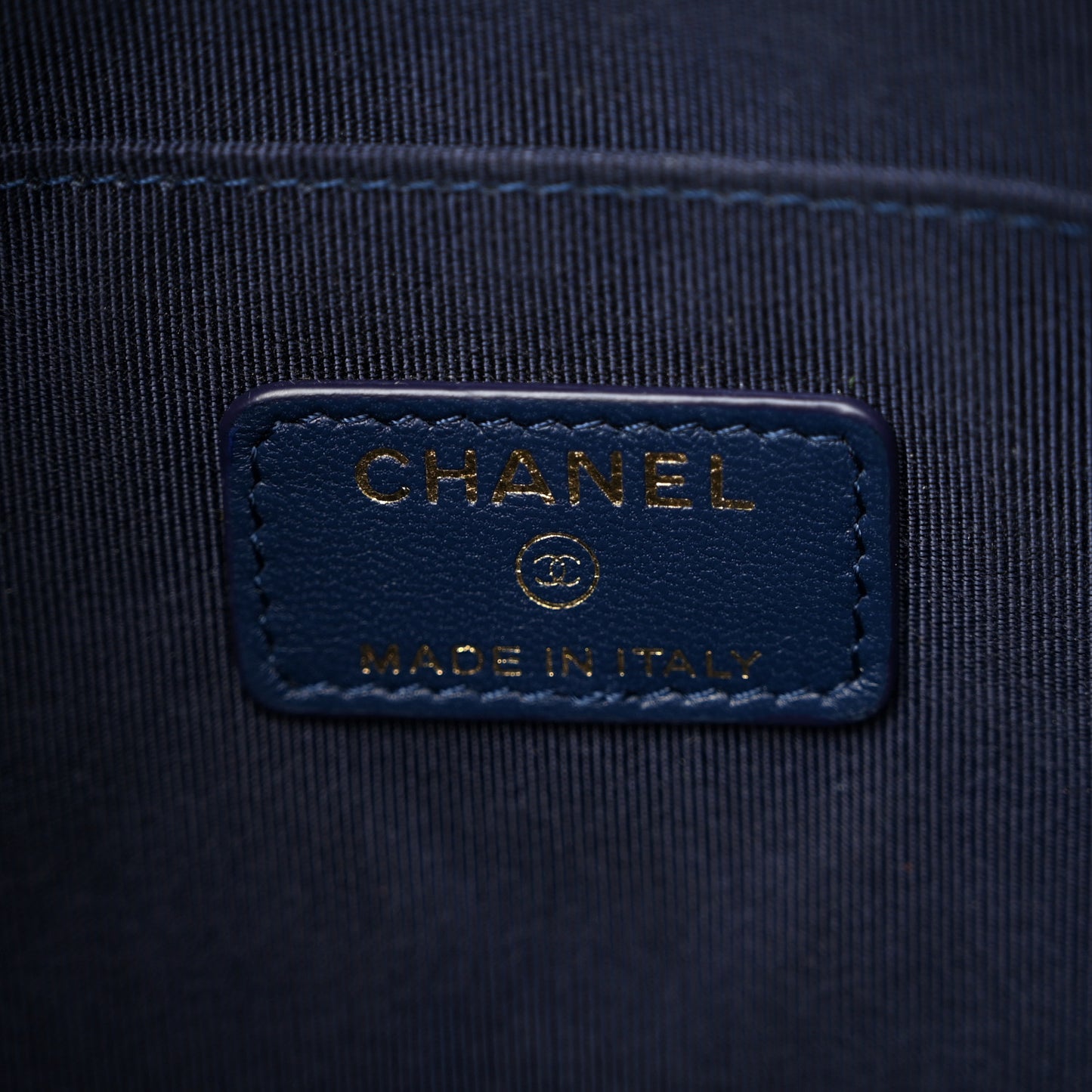 Lambskin Quilted Waist Bag With Pouch Blue