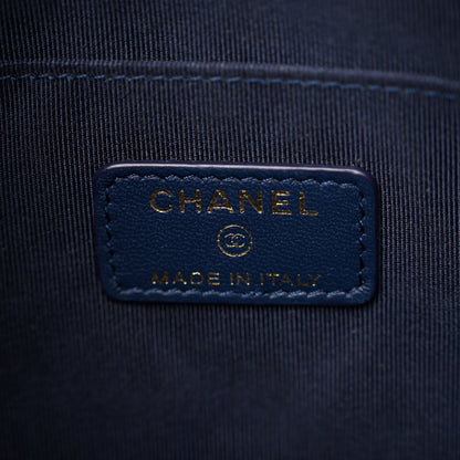 Chanel Lambskin Quilted Waist Bag With Pouch Blue 7 of 11