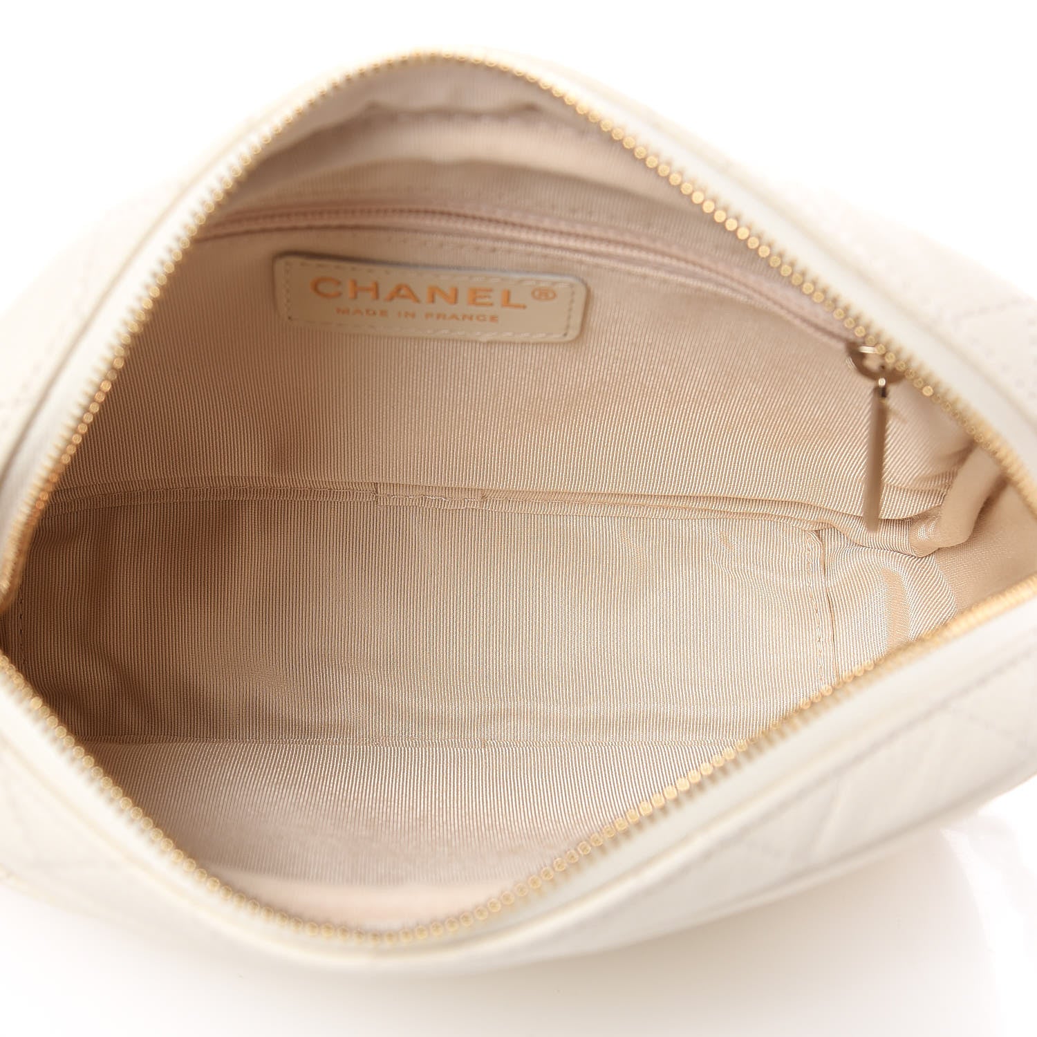 Chanel Caviar Flat Quilted Small Coco Tassel Camera Case White 5 of 9