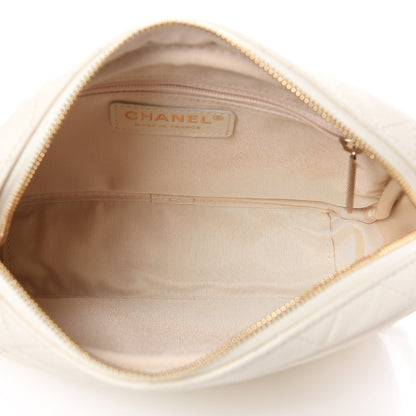 Chanel Caviar Flat Quilted Small Coco Tassel Camera Case White 5 of 9