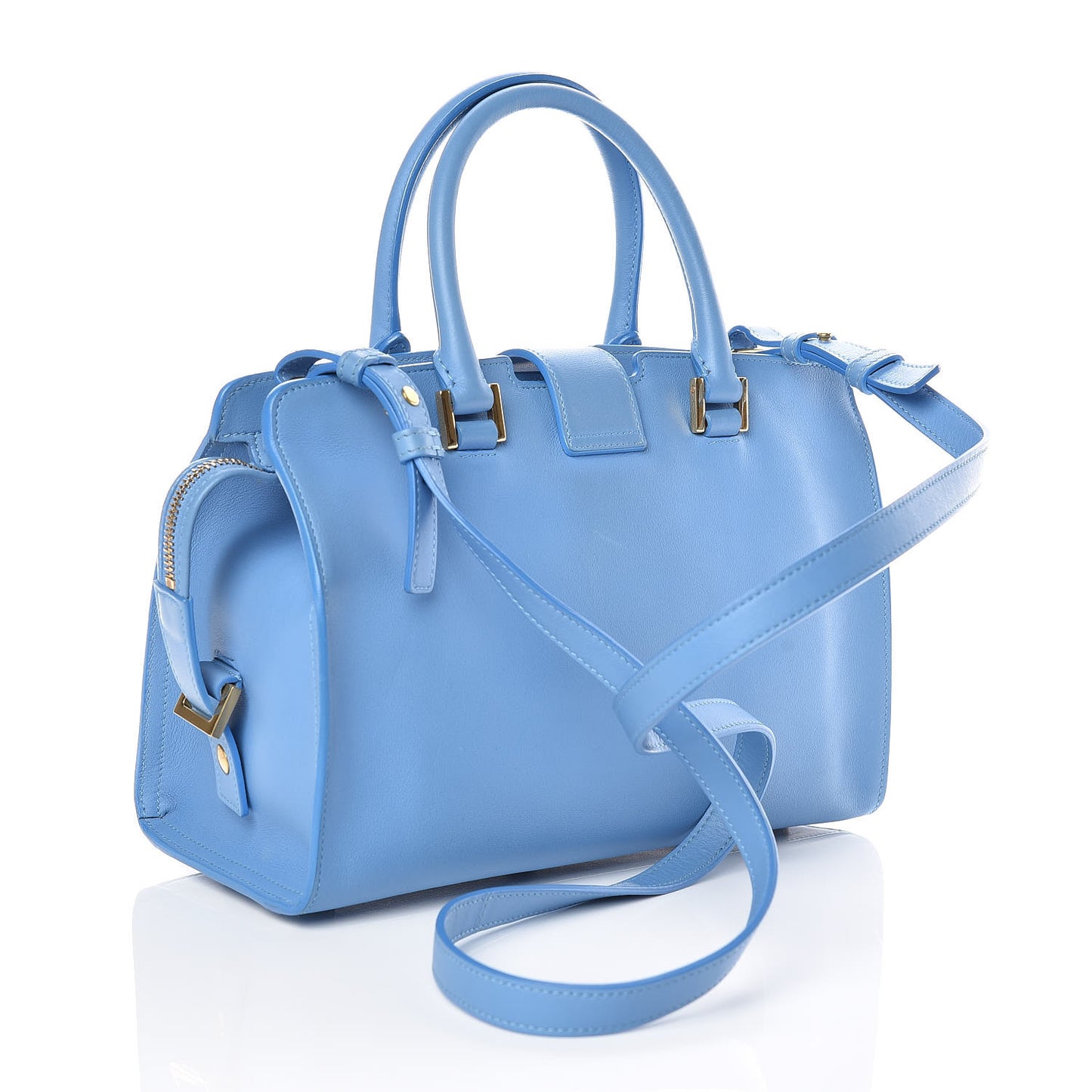 Calfskin Monogram Baby Cabas Blue Glacier