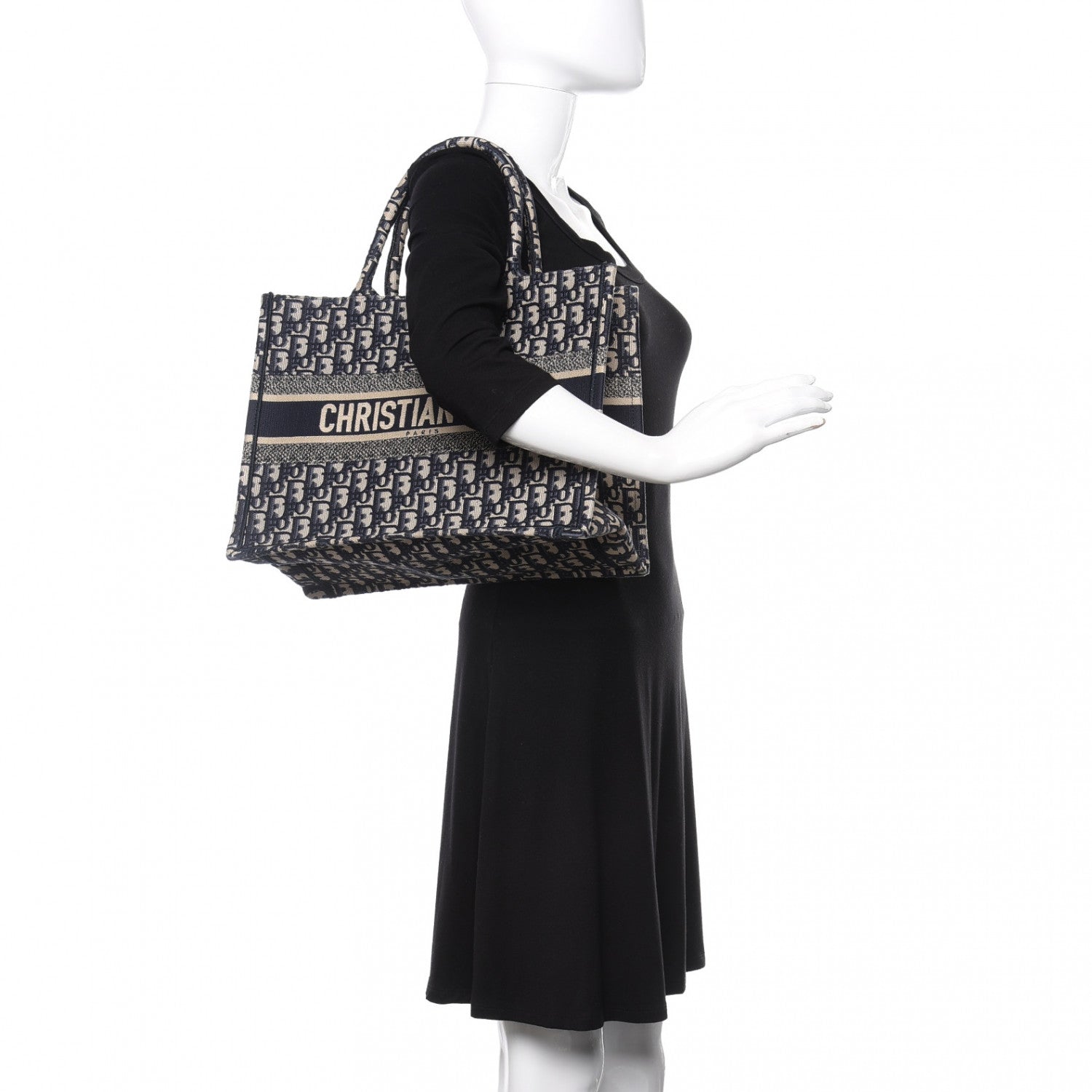 Christian Dior Oblique Medium Book Tote Blue Multicolor 2 of 9