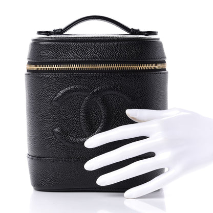 Chanel Caviar Vanity Cosmetic Case Black 2 of 12