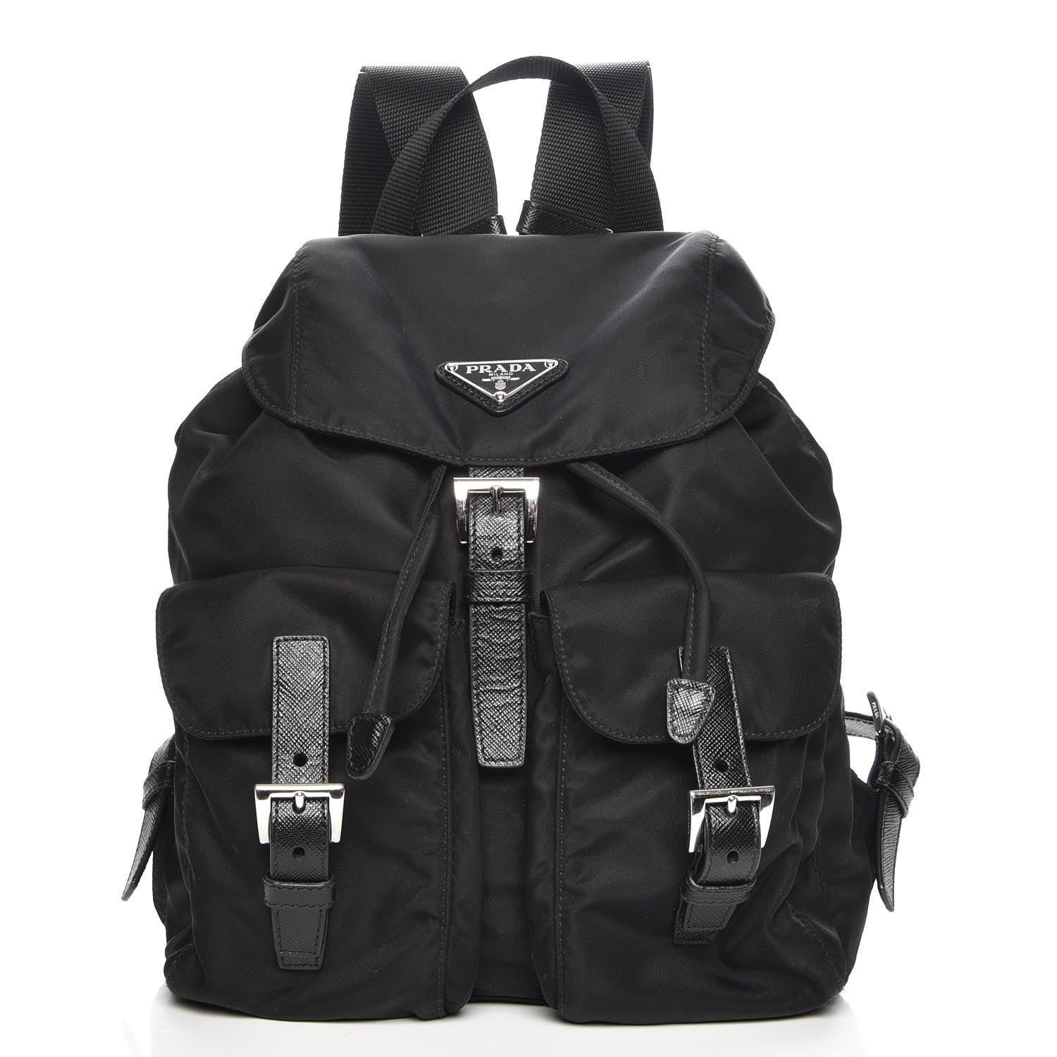 Prada Nylon Vela Medium Backpack Black 1 of 8