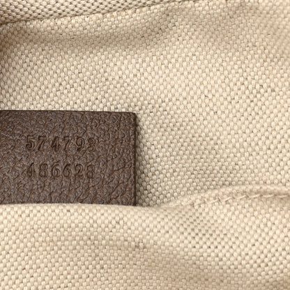 Gucci GG Supreme Monogram Textured Calfskin Web Medium Ophidia Briefcase Beige Ebony New Acero 7 of 10