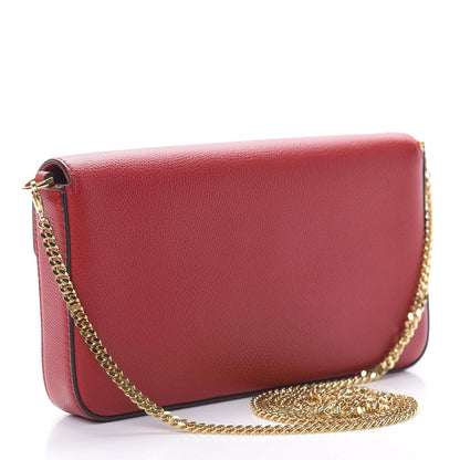 Fendi Vitello Cruise F is Fendi Envelope Wallet on Chain with Pouches Fragola 3 of 13