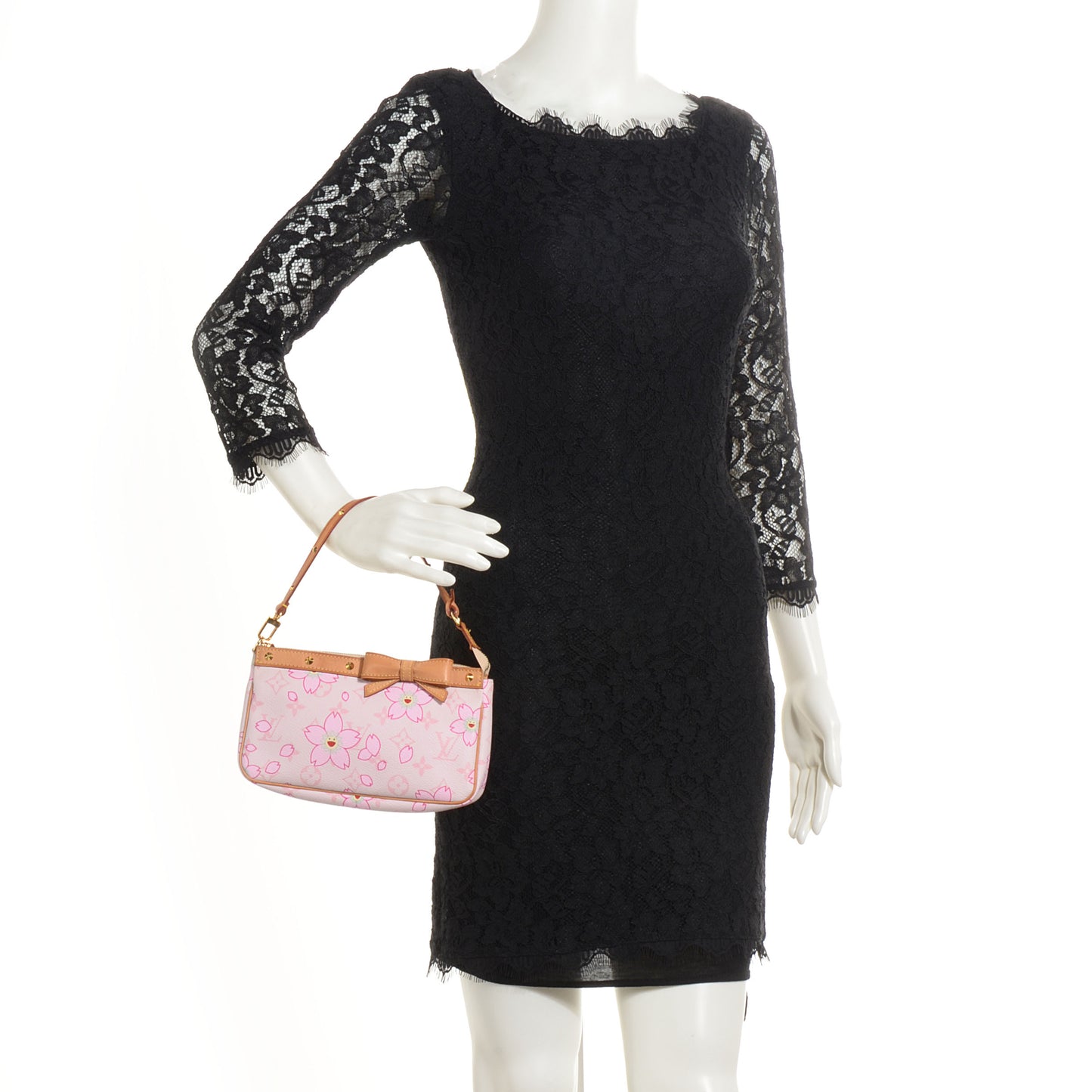 Monogram Cherry Blossom Pochette Accessories Pink