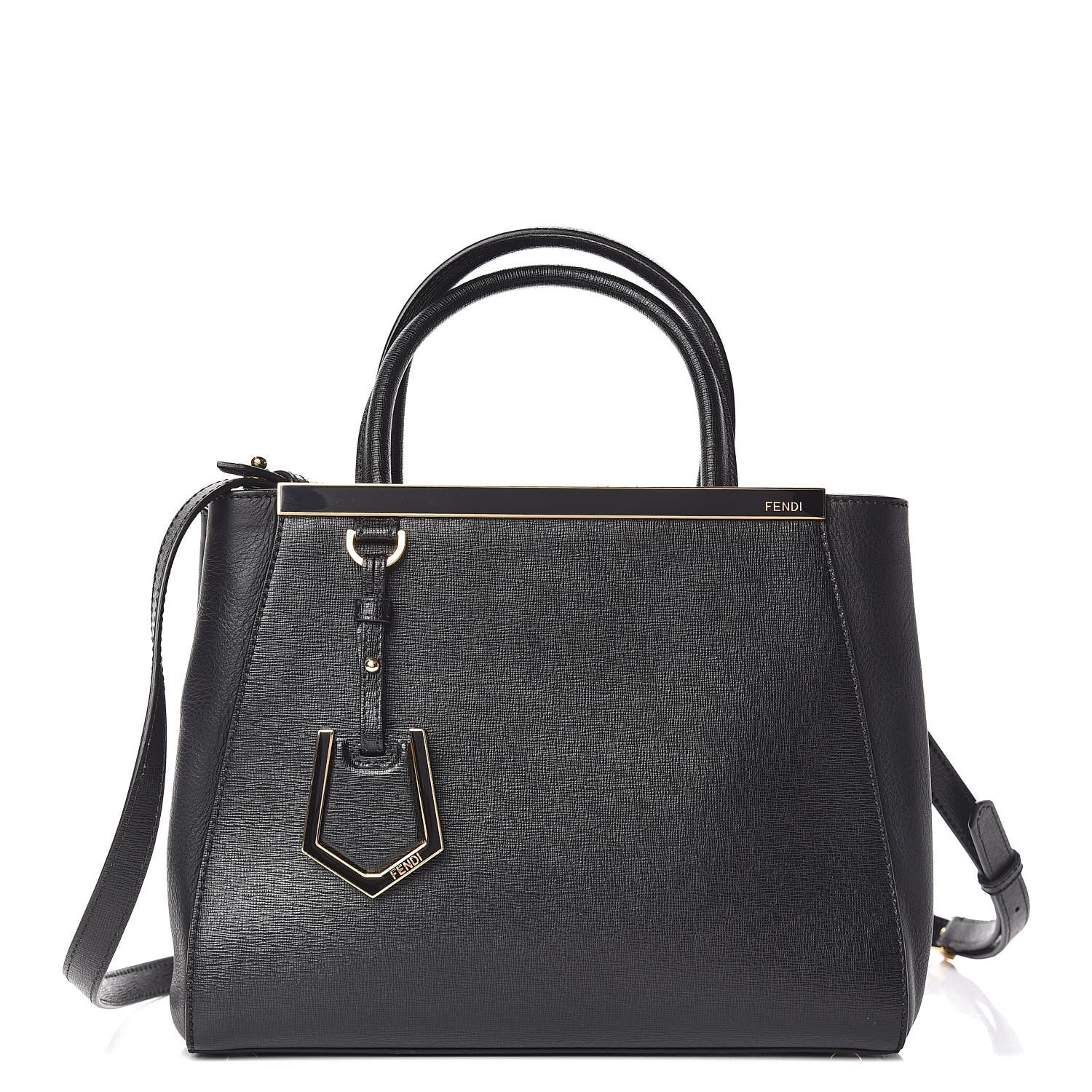 Fendi Vitello Elite Petite 2Jours Tote Black 1 of 10