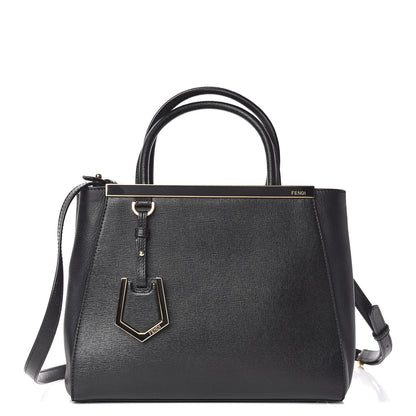 Fendi Vitello Elite Petite 2Jours Tote Black 1 of 10