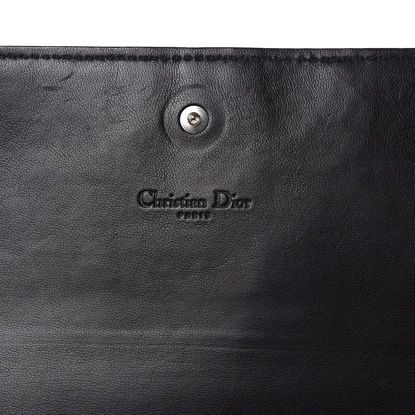 Lambskin Cannage Clutch Black