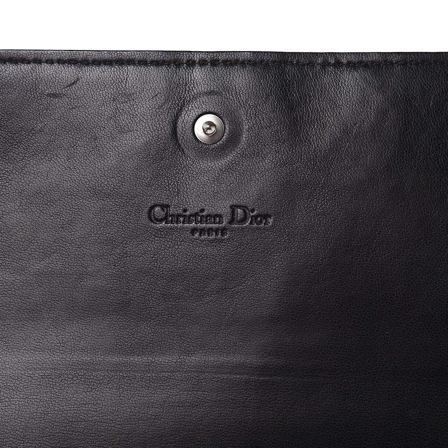 Christian Dior Lambskin Cannage Clutch Black 6 of 11
