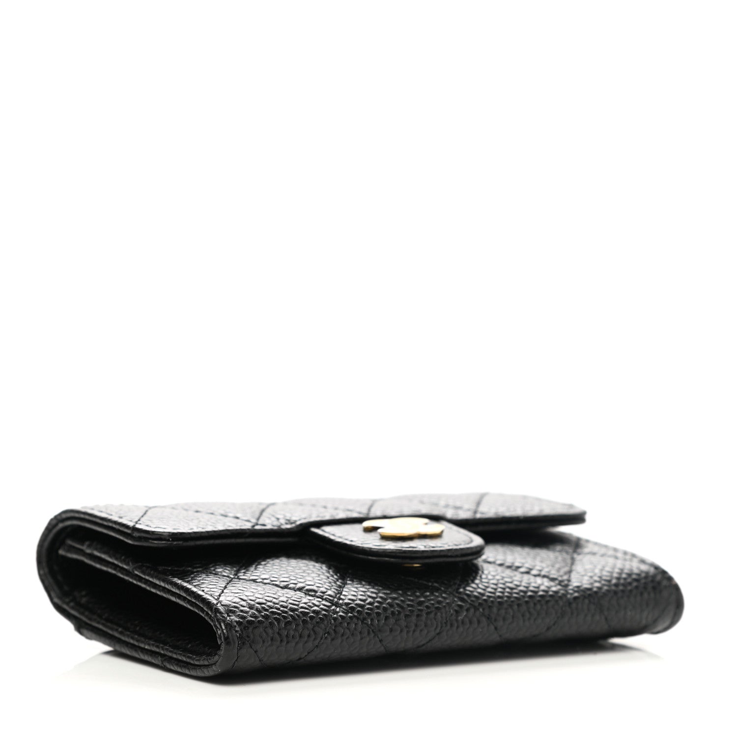 Chanel Caviar Quilted Flap Card Holder Wallet Black 4 of 9
