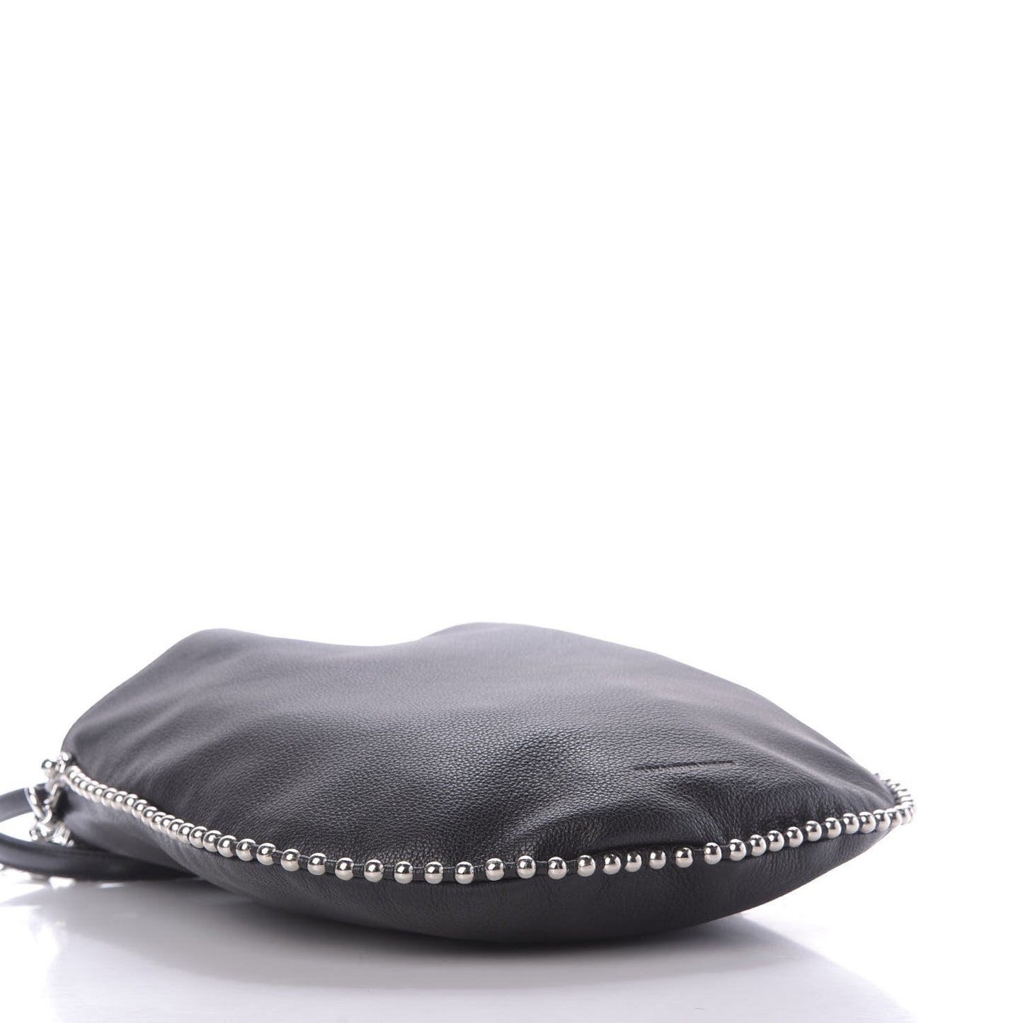 Pebbled Calfskin Studded Roxy Hobo Black