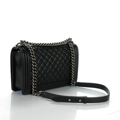 Chanel Lambskin Quilted New Medium Boy Flap Black 3 of 7