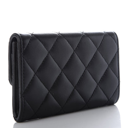Chanel Lambskin Quilted Flap Card Holder Black 3 of 9