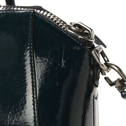 Givenchy Textured Patent Calfskin Small Antigona Storm Blue 11 of 17