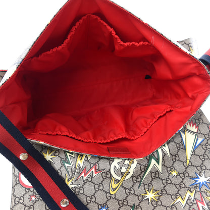 Gucci GG Supreme Monogram Space Diaper Bag Red 5 of 10