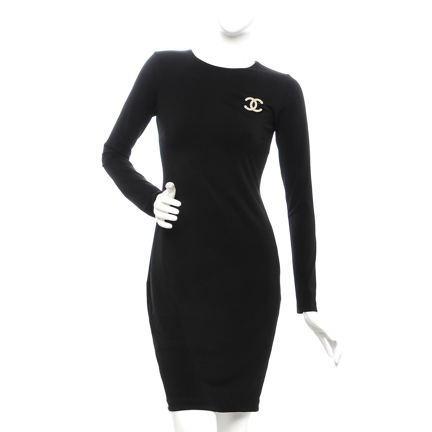 Pearl Studded CC Brooch Pin