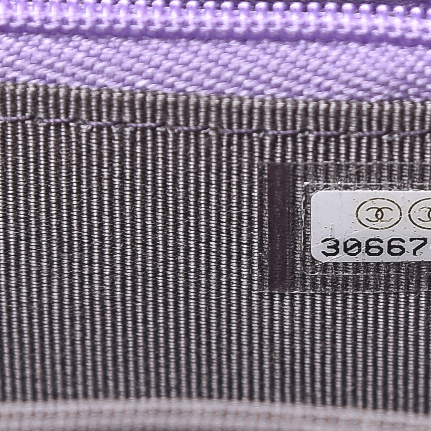 Iridescent Lambskin Quilted Mini Wallet On Chain WOC Purple