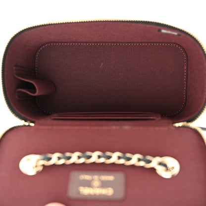 Chanel Lambskin Quilted Small Vanity Case With Chain Black Black 5 of 11