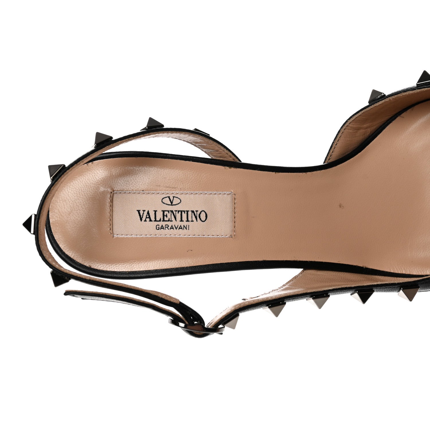 Valentino Garavani Snakeskin Rockstud Half D'Orsay Slingback 50mm Pumps 38 Black 6 of 14