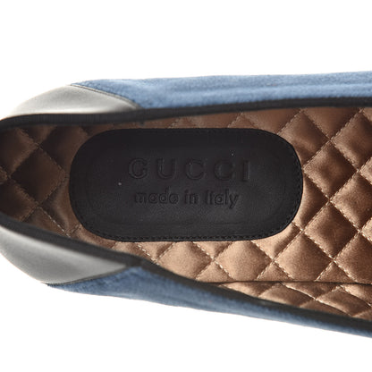 Gucci X MLB Velvet NY Yankees Embroidered Mens Loafers 8 Zaffre Black 9 of 10