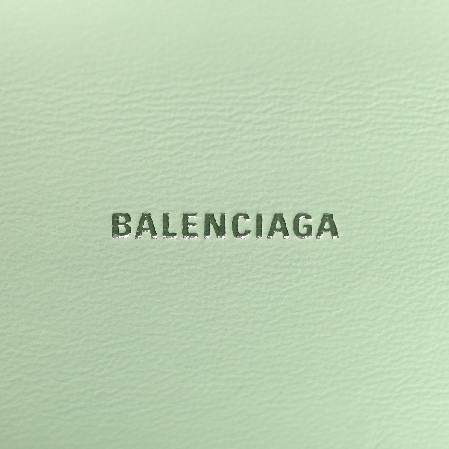 Balenciaga Shiny Calfskin Crocodile Embossed Hourglass Top Handle Bag XS Light Green 6 of 10
