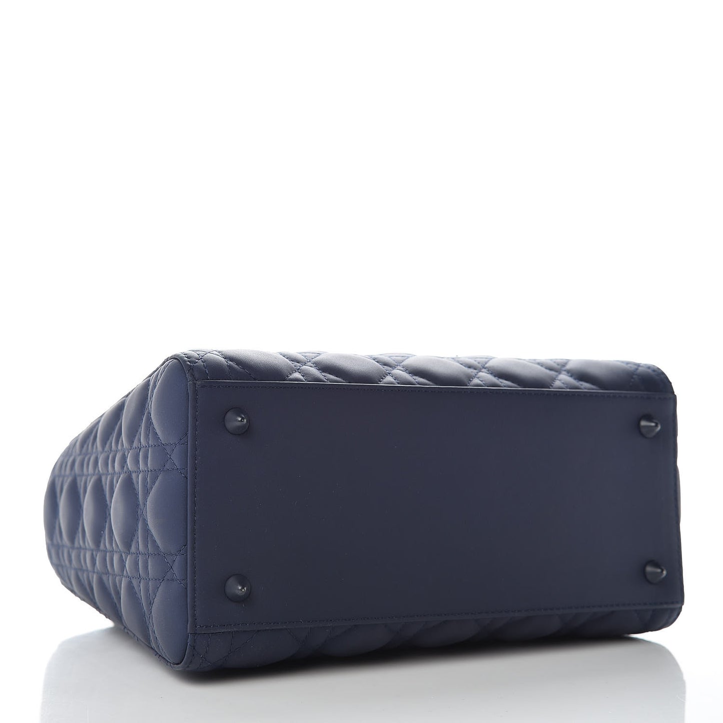 Ultra Matte Calfskin Cannage Medium Lady Dior Blue