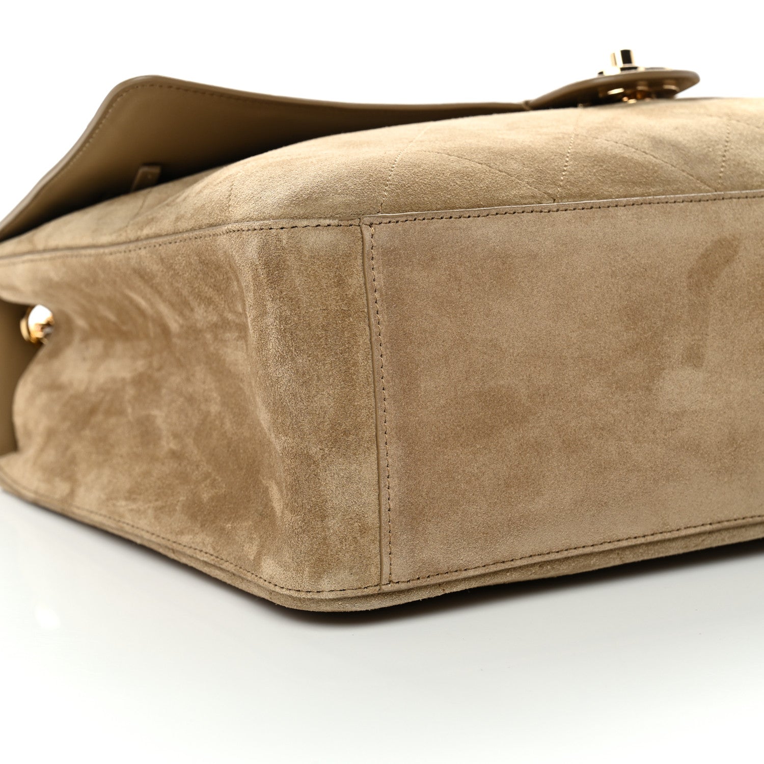 Chanel Suede Calfskin Souplissimo Maxi Flap Dark Beige 8 of 9