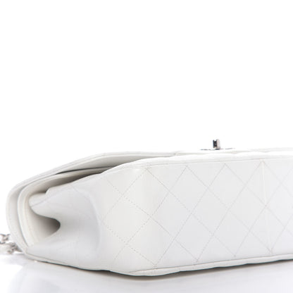 Chanel Caviar Quilted Jumbo Double Flap White 7 of 14