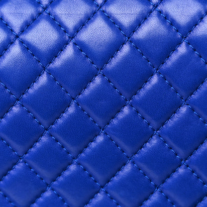 Chanel Lambskin Quilted Large Boy Flap Blue Black 19 of 20