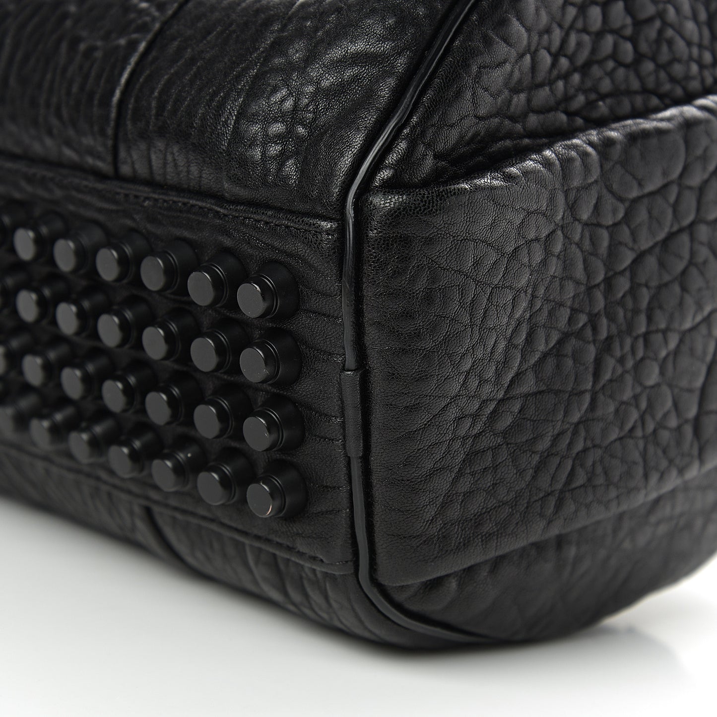 Pebbled Lambskin Rockie Black Matte Black Hardware