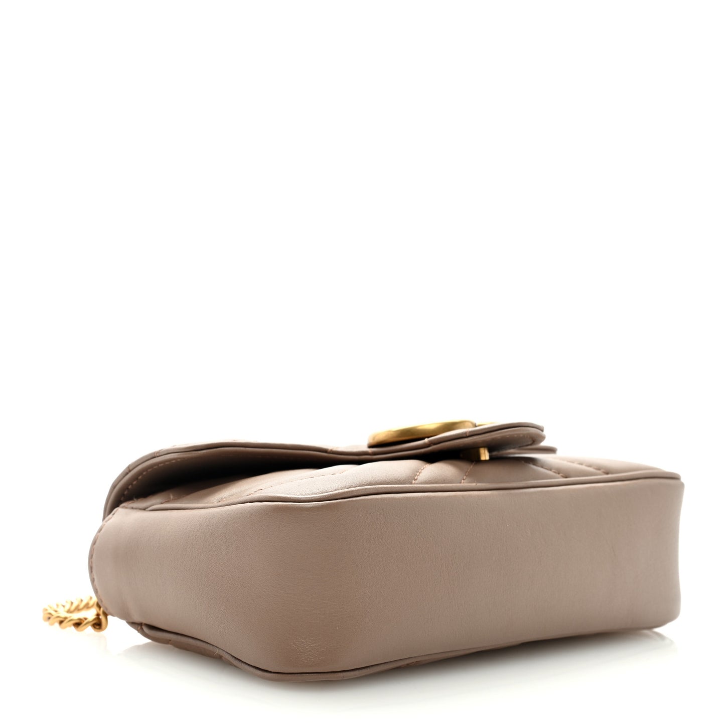 Calfskin Matelasse Super Mini GG Marmont Shoulder Bag Porcelain Rose