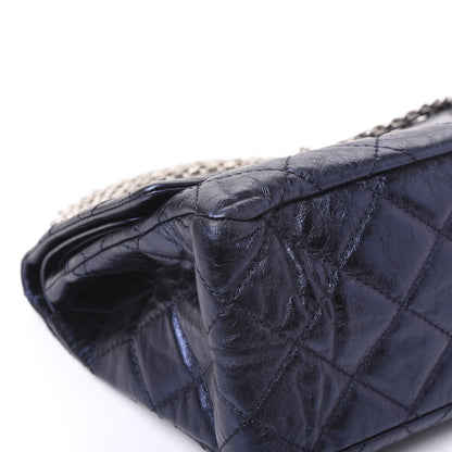 Chanel Metallic Aged Calfskin Quilted 2.55 Reissue 228 Flap Blue 8 of 11