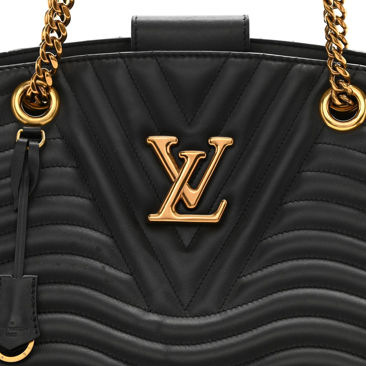 Calfskin New Wave Chain Tote Black