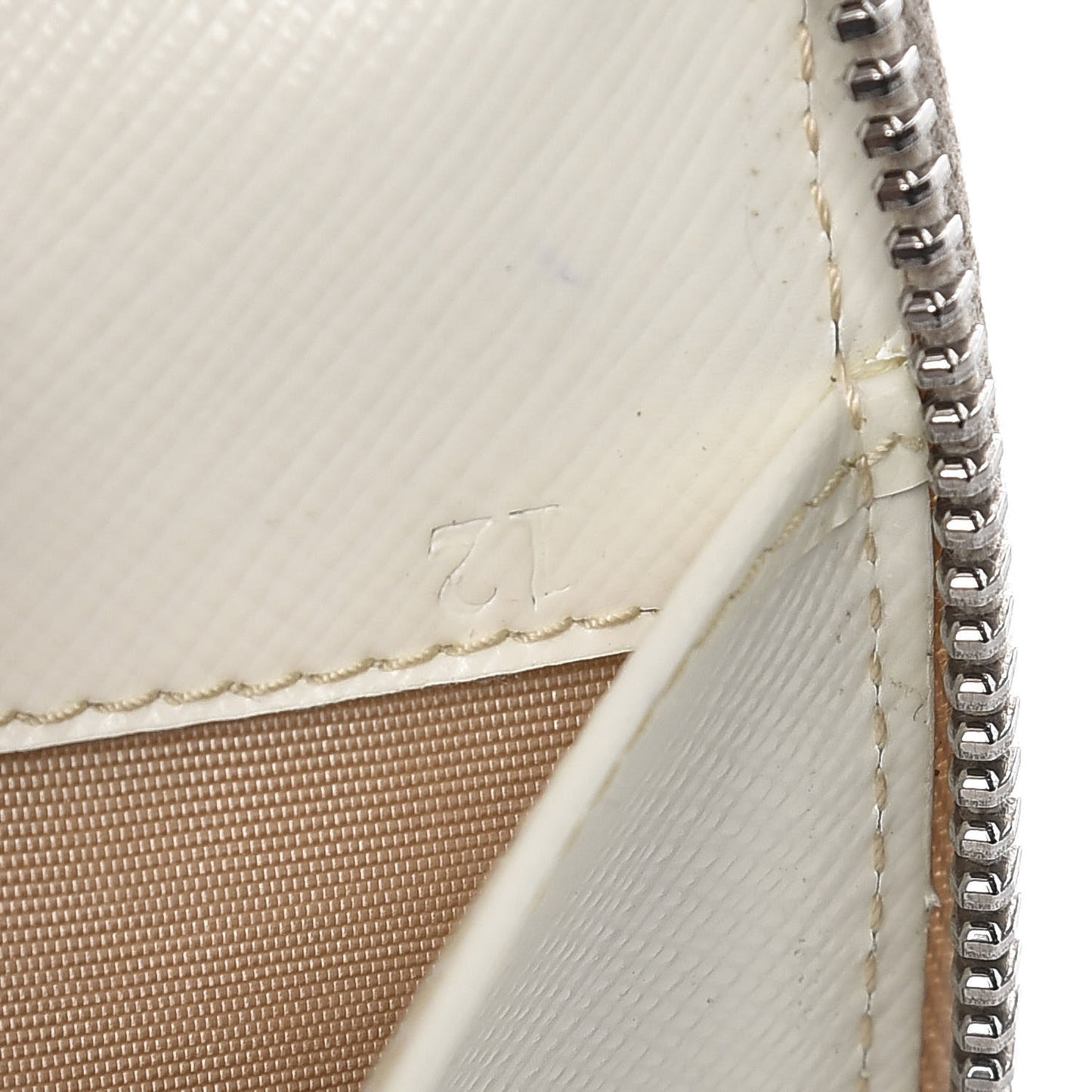 Saffiano Robot Zip Around Wallet White