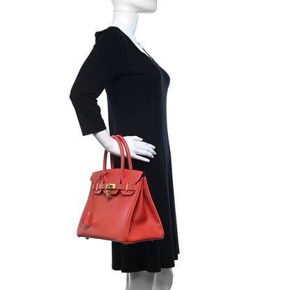 Hermes Epsom Horseshoe Birkin 30 Rose Jaipur Bleu Electrique 2 of 10