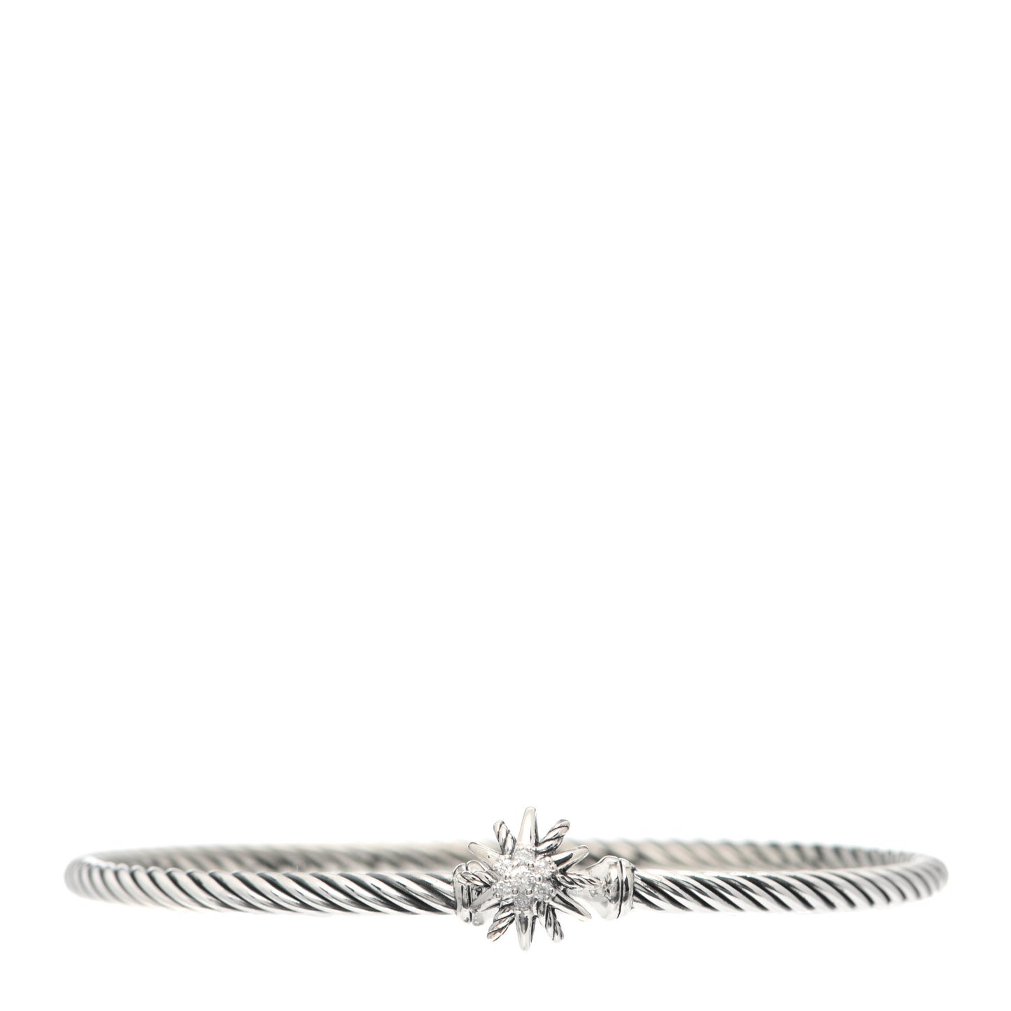 Sterling Silver Diamond Starburst Bracelet