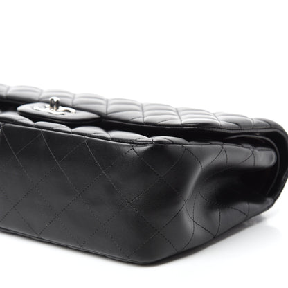 Chanel Lambskin Quilted Jumbo Double Flap Black 8 of 13
