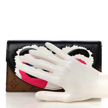 Louis Vuitton Reverse Monogram Kabuki Sarah Wallet 2 of 9